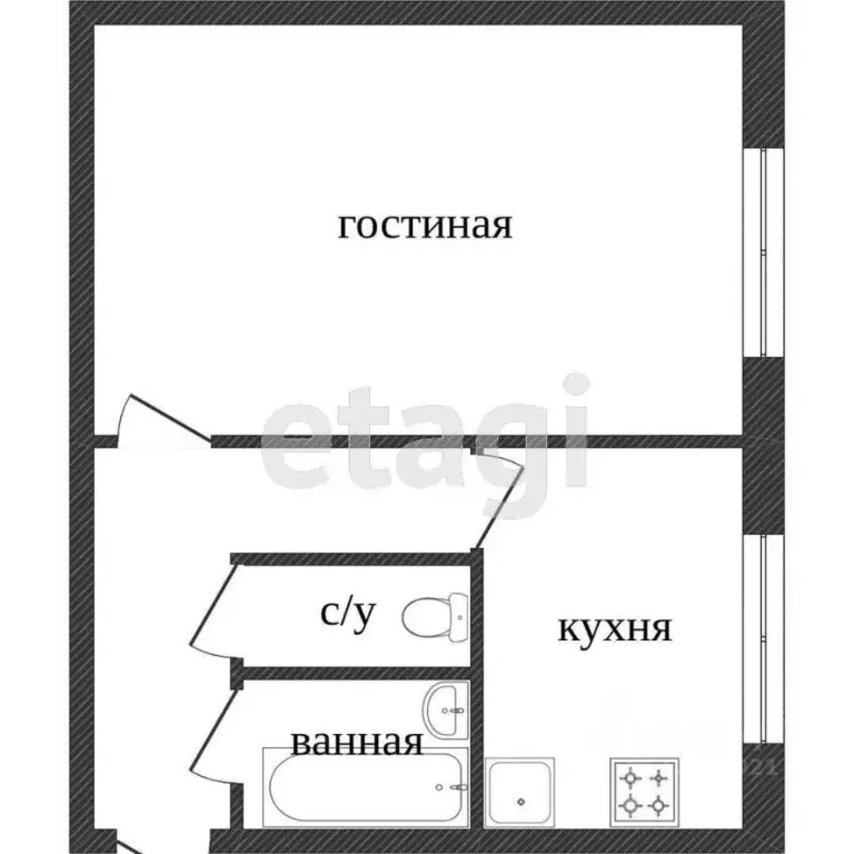 1-к кв. Костромская область, Кострома Паново мкр, 16 (33.0 м) - Фото 0