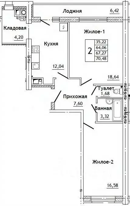 2-к кв. Смоленская область, Смоленский муниципальный округ, д. ... - Фото 0