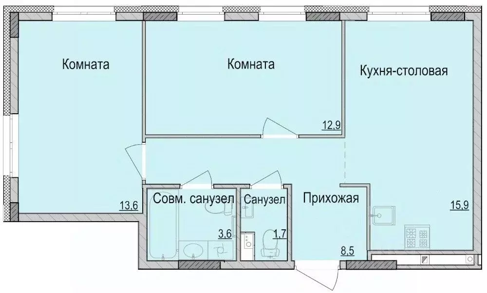 2-к кв. Удмуртия, Ижевск Камбарская ул., 94к3 (55.8 м) - Фото 0