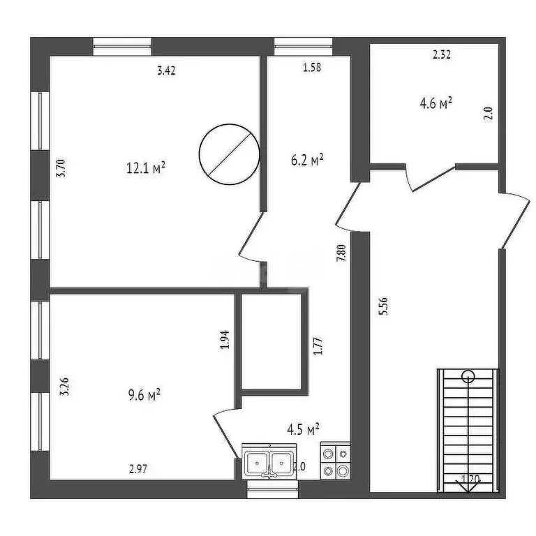 2-комнатная квартира: Алапаевск, улица Володарского, 81 (32.4 м) - Фото 0