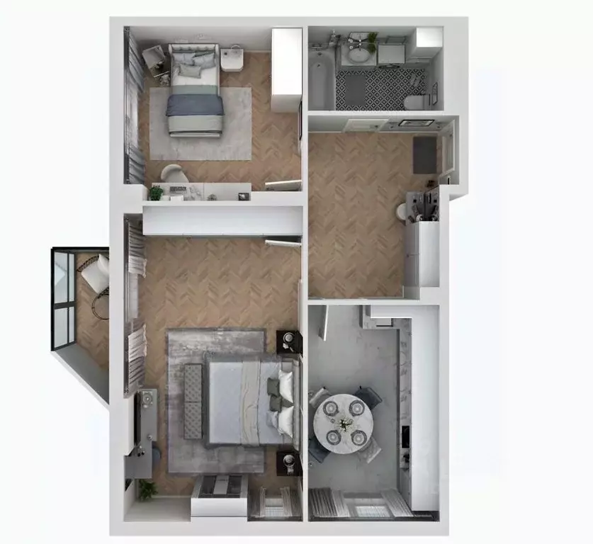 2-к кв. Саха (Якутия), Якутск Вилюйский тракт, 4-й км, 3/1 (68.41 м) - Фото 1