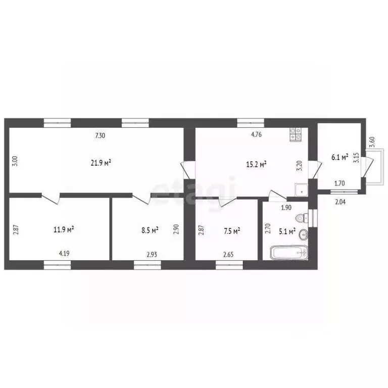 Дом в Крым, Сакский район, Кольцовское с/пос, с. Нива пер. Поперечный, ... - Фото 1