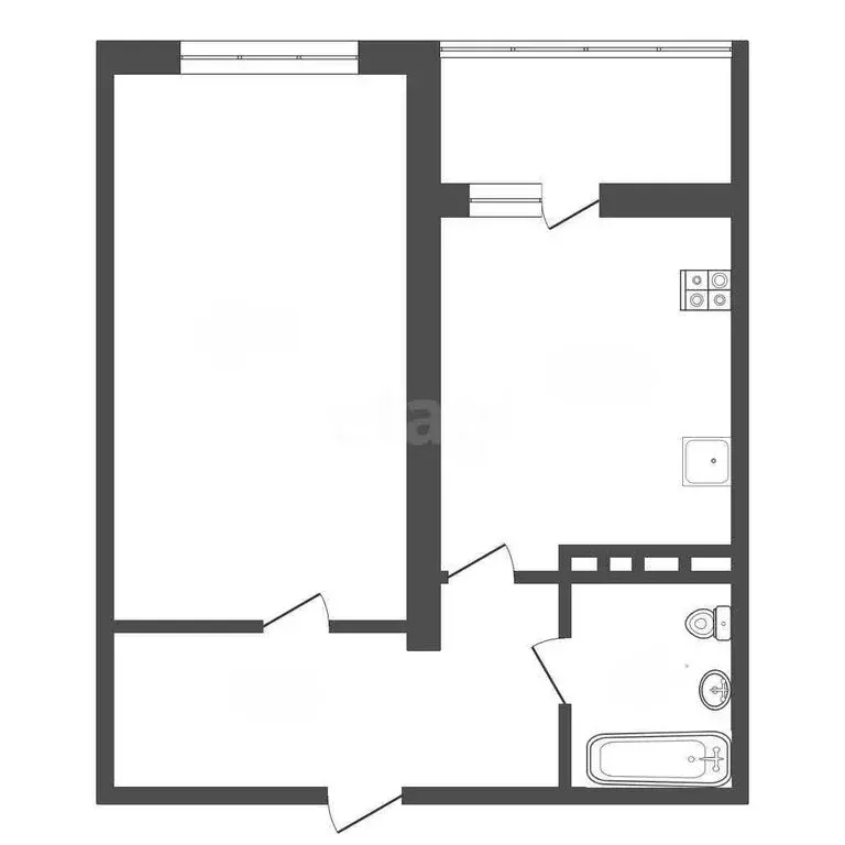 1-комнатная квартира: Анапа, Владимирская улица, 55Вк2 (39.4 м) - Фото 1