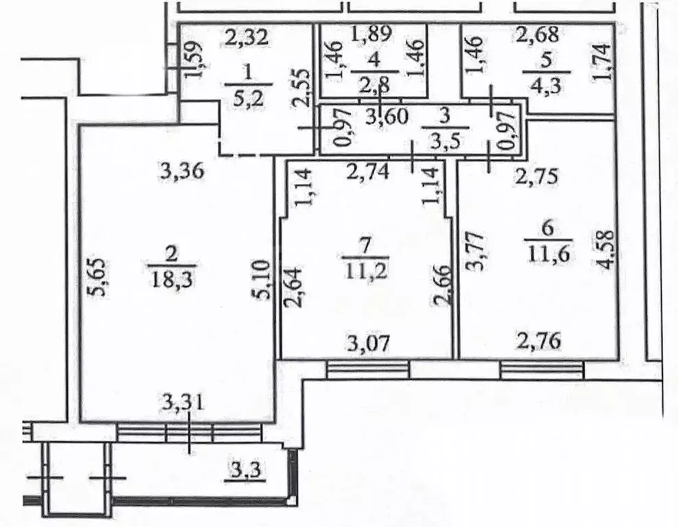 3-к кв. Удмуртия, Ижевск ул. 9 Января, 197А (60.3 м) - Фото 2