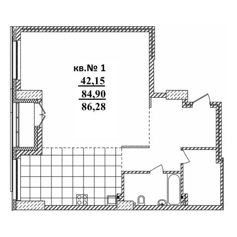 3-к кв. Новосибирская область, Новосибирск Садовая ул., 17 (86.28 м) - Фото 1