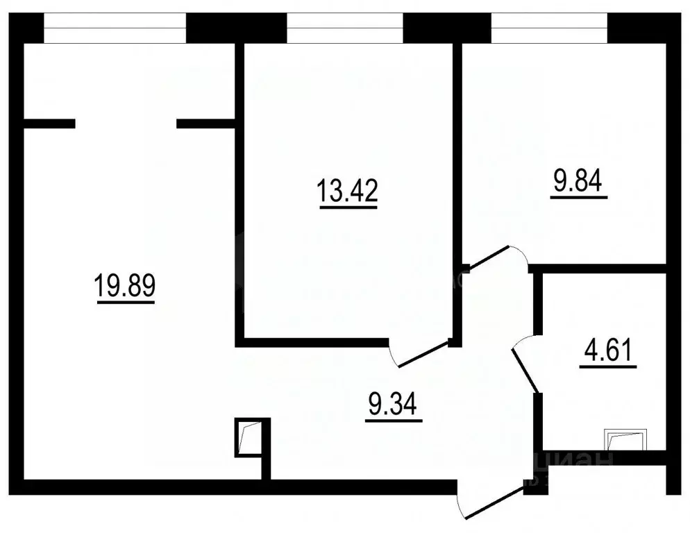 2-к кв. Тюменская область, Тюмень ул. Газовиков, 73к4 (60.1 м) - Фото 2