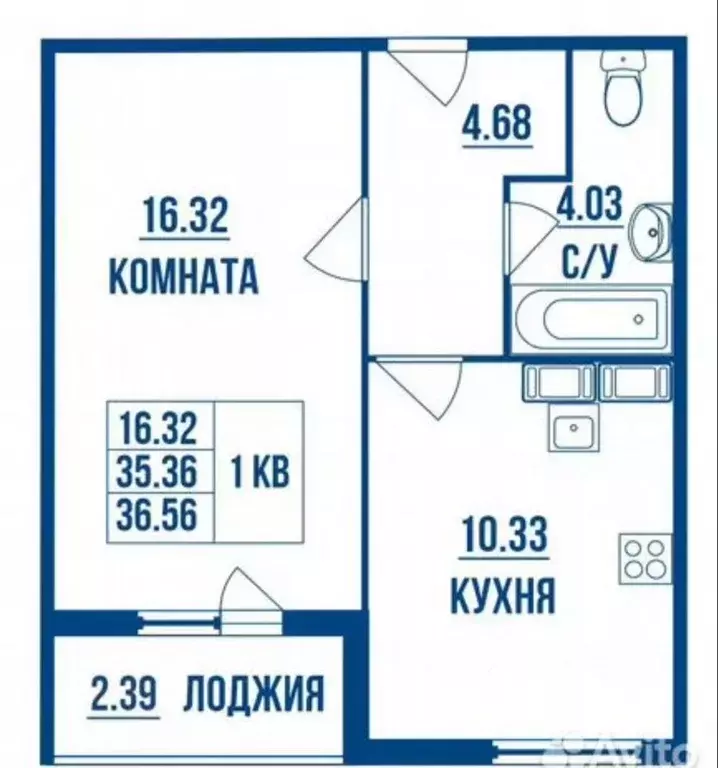 1-к кв. Санкт-Петербург Земледельческая ул., 3 (36.6 м) - Фото 0