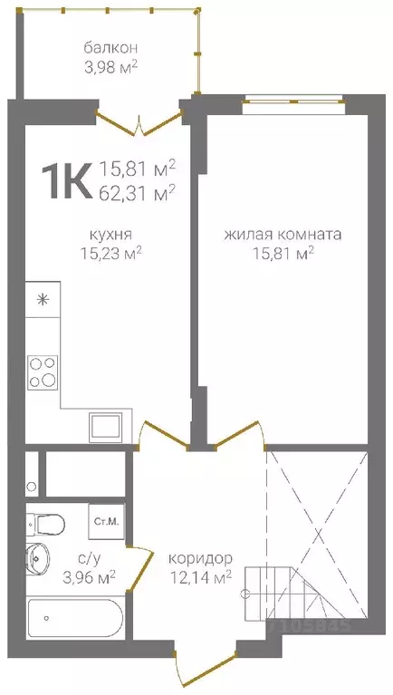 1-к кв. Нижегородская область, Нижний Новгород 2-я Оранжерейная ул., 4 ... - Фото 1