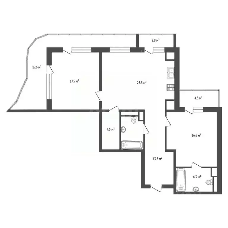 3-к кв. Крым, Ялта ул. Халтурина, 36А (112.0 м) - Фото 1