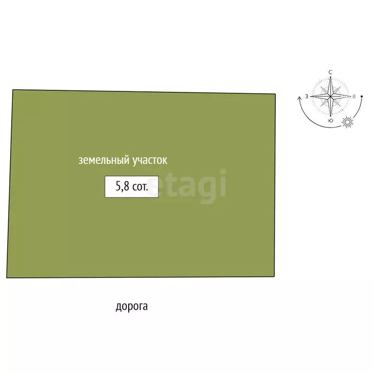 Участок в село Уйское, Партизанская улица (5.8 м) - Фото 1