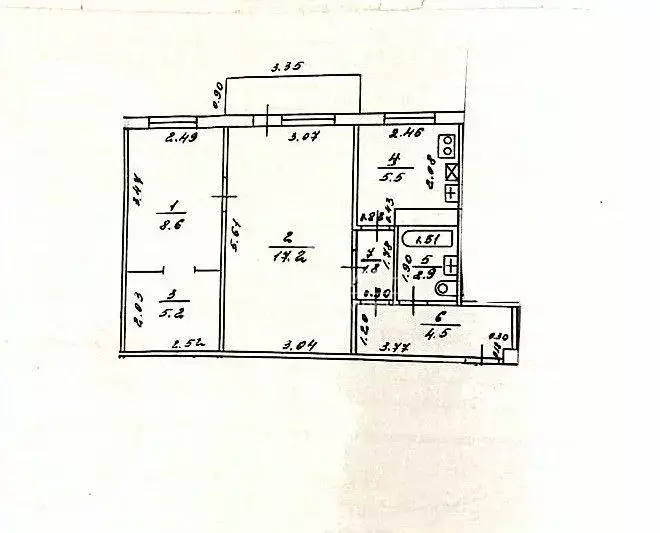 2-к кв. Нижегородская область, Нижний Новгород ул. Никиты Рыбакова, 18 ... - Фото 2