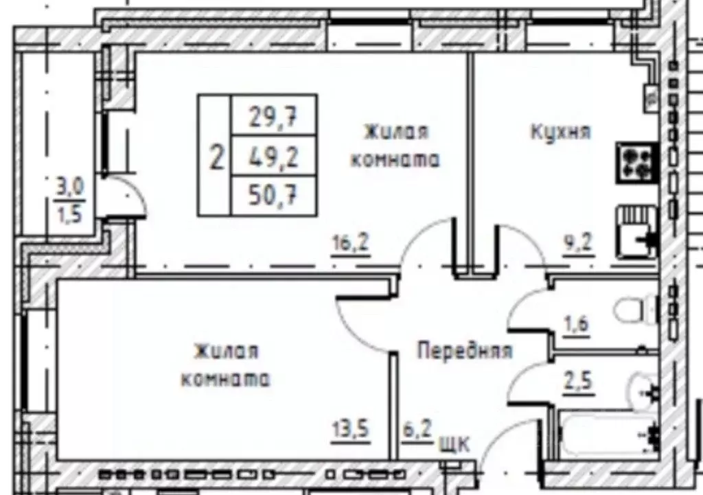 2-к кв. Орловская область, Орел ул. Чапаева, 32 (50.0 м) - Фото 0