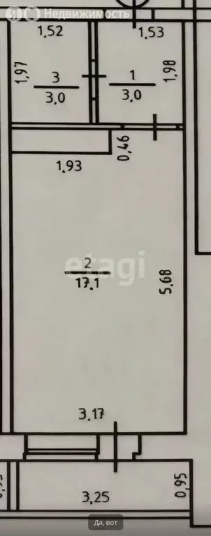 Квартира-студия: Ижевск, улица А.Н. Сабурова, 17 (23.4 м) - Фото 1