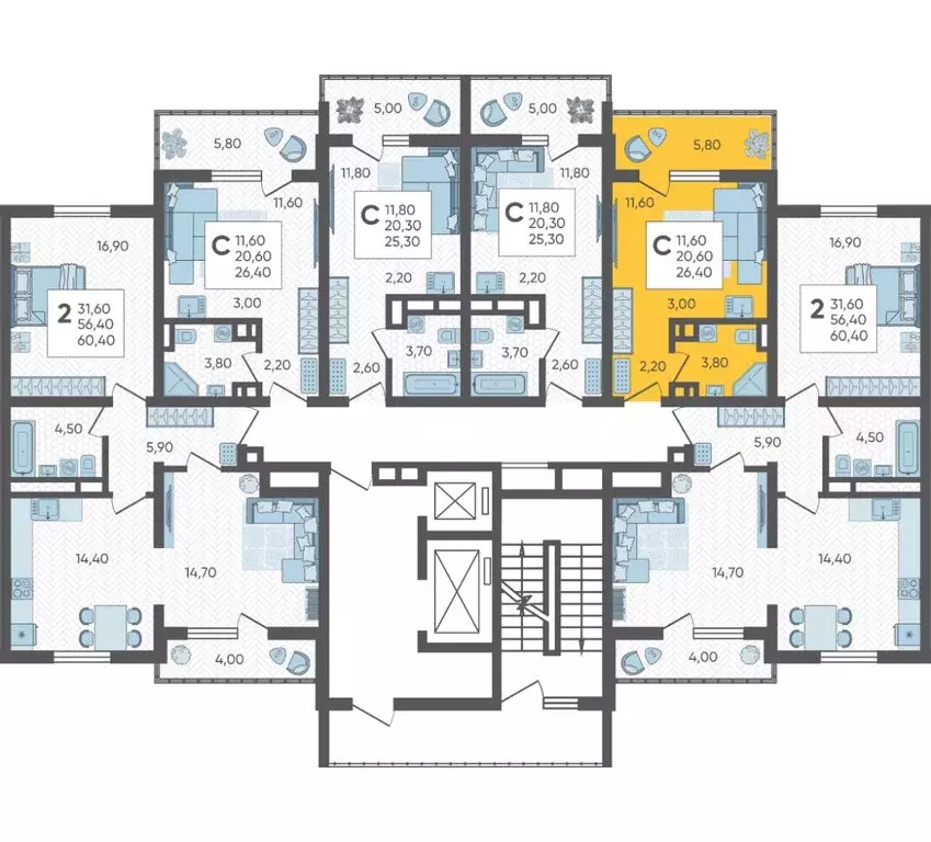 Квартира-студия: Сочи, ЖК Горный Квартал (26.4 м) - Фото 2