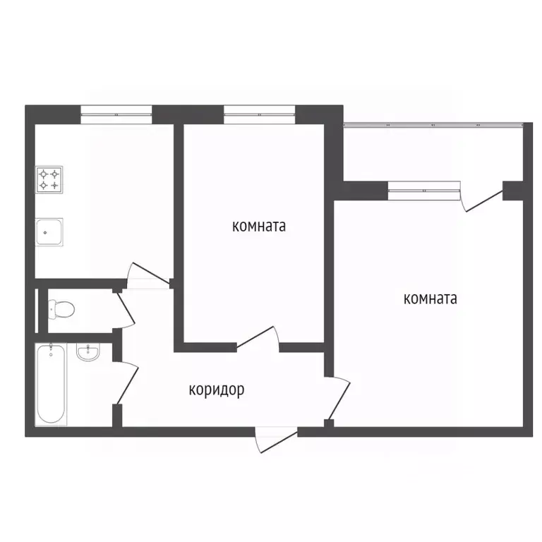 2-к кв. Тюменская область, Тобольск 7А мкр, 25 (52.0 м) - Фото 2