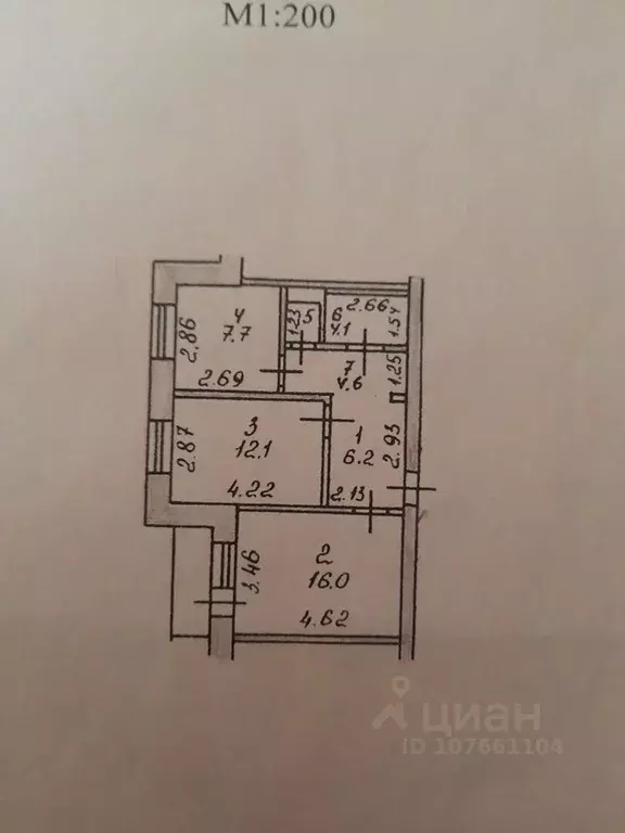 2-к кв. Липецкая область, Елец ул. Коммунаров, 127А (51.8 м) - Фото 1