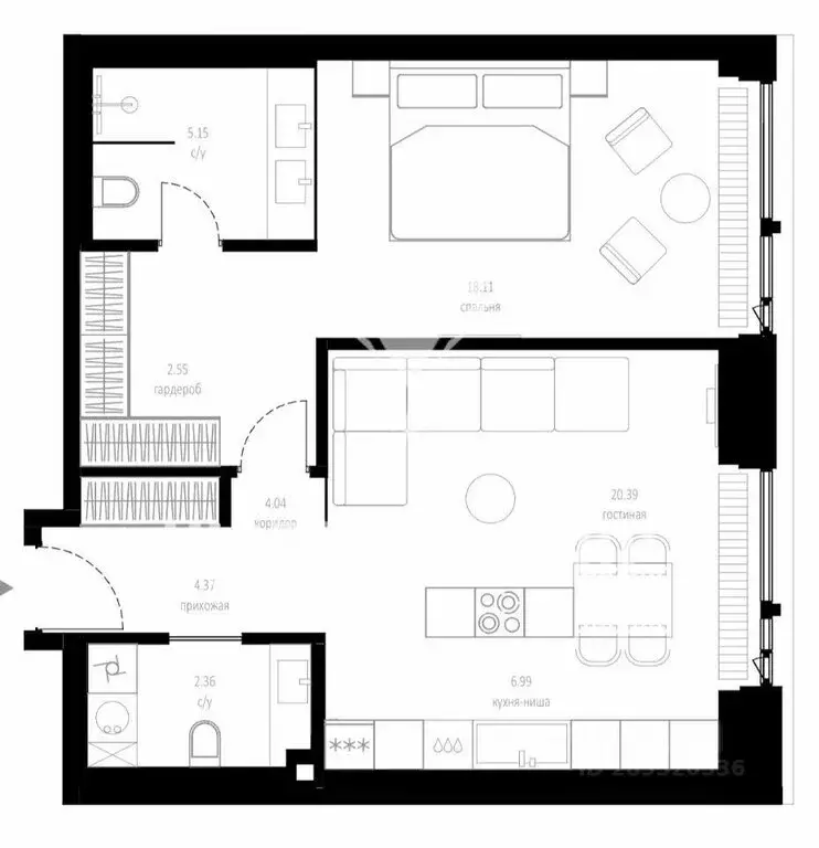 4-комнатная квартира: Москва, улица Братьев Фонченко, 1к3 (67.3 м) - Фото 2
