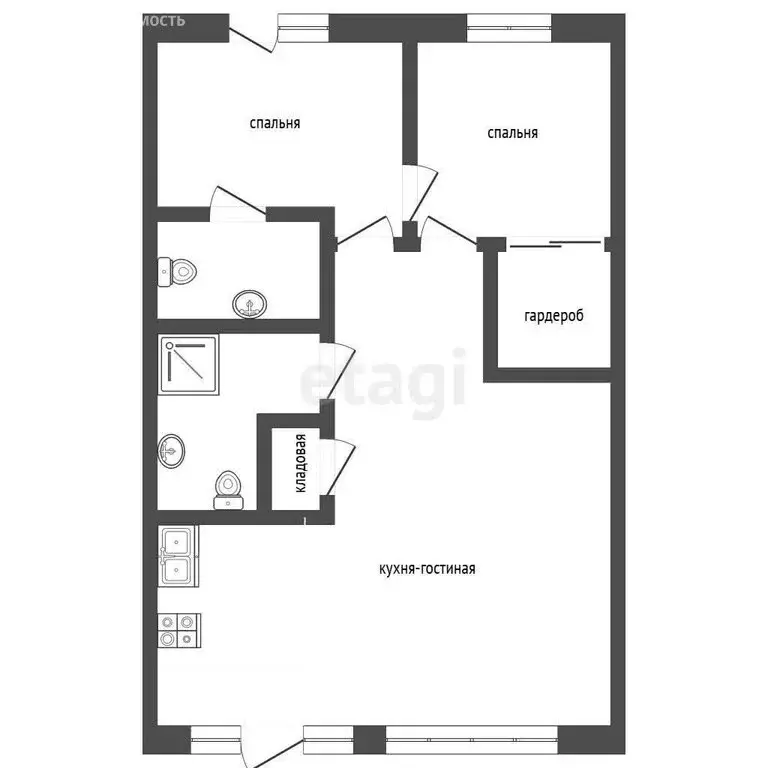 2-комнатная квартира: Отрадное, улица Мориса Тореза, 5 (87 м) - Фото 1