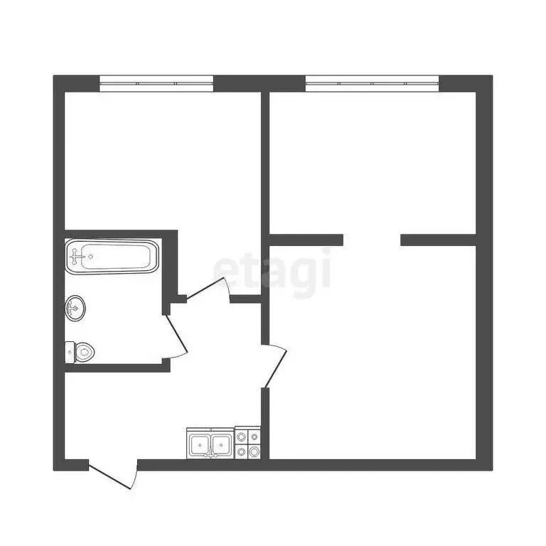 1-комнатная квартира: Петропавловск-Камчатский, проспект Циолковского, ... - Фото 1