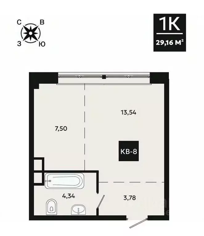 1-к кв. Хабаровский край, Хабаровск Минометный проезд (29.16 м) - Фото 0