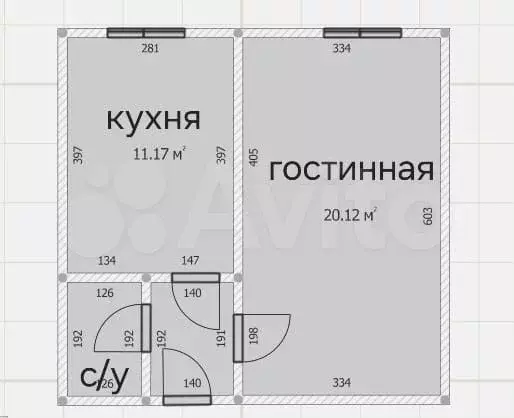 1-к. квартира, 36,2 м, 4/4 эт. - Фото 0
