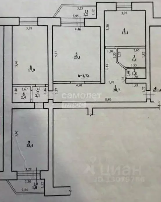 3-к кв. Забайкальский край, Чита Суглинная ул., 2 (103.9 м) - Фото 2