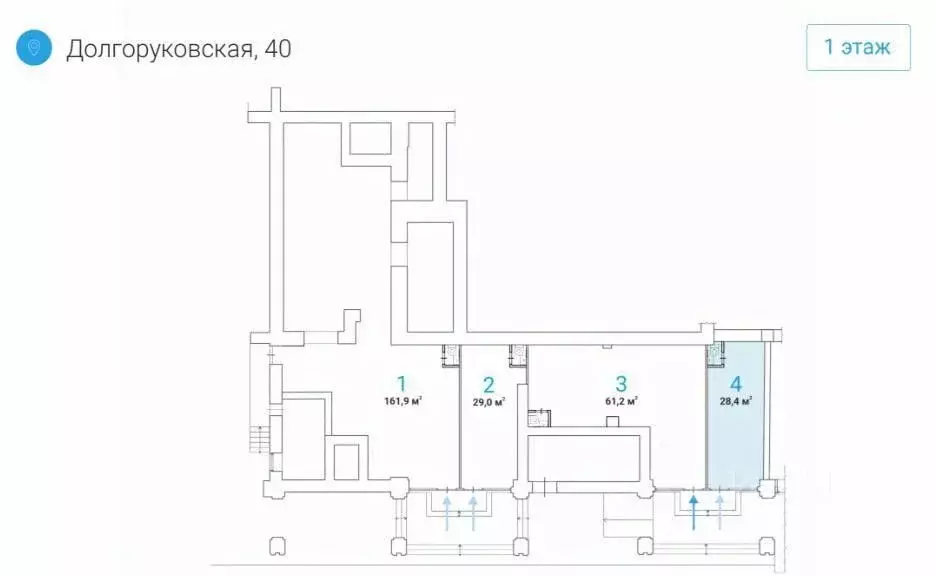 Помещение свободного назначения в Москва Долгоруковская ул., 40 (28 м) - Фото 2