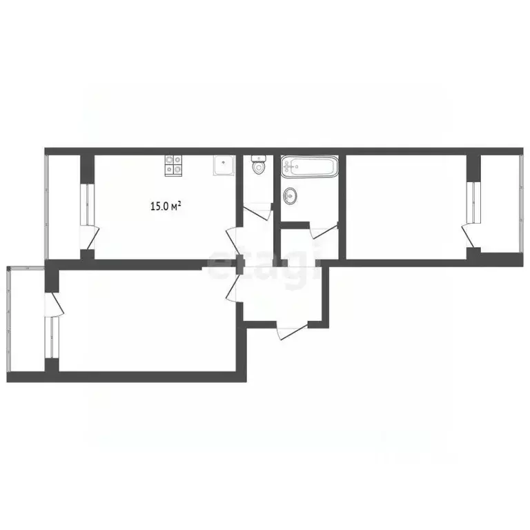 2-к кв. Краснодарский край, Анапа ул. Ленина, 229 (73.0 м) - Фото 1