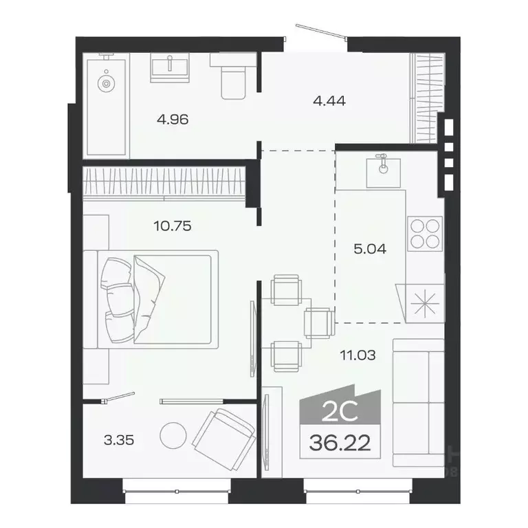 2-к кв. Новосибирская область, Новосибирский район, Краснообск рп ... - Фото 0