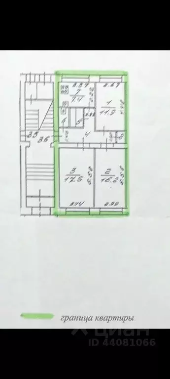 3-к кв. Санкт-Петербург ул. Политрука Пасечника, 16 (67.4 м) - Фото 2
