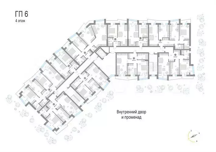 2-к. квартира, 65,8 м, 4/4 эт. - Фото 1