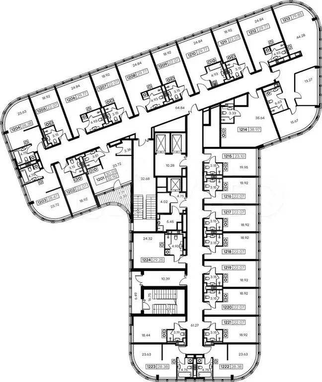 Апартаменты-студия, 22,1 м, 12/15 эт. - Фото 1