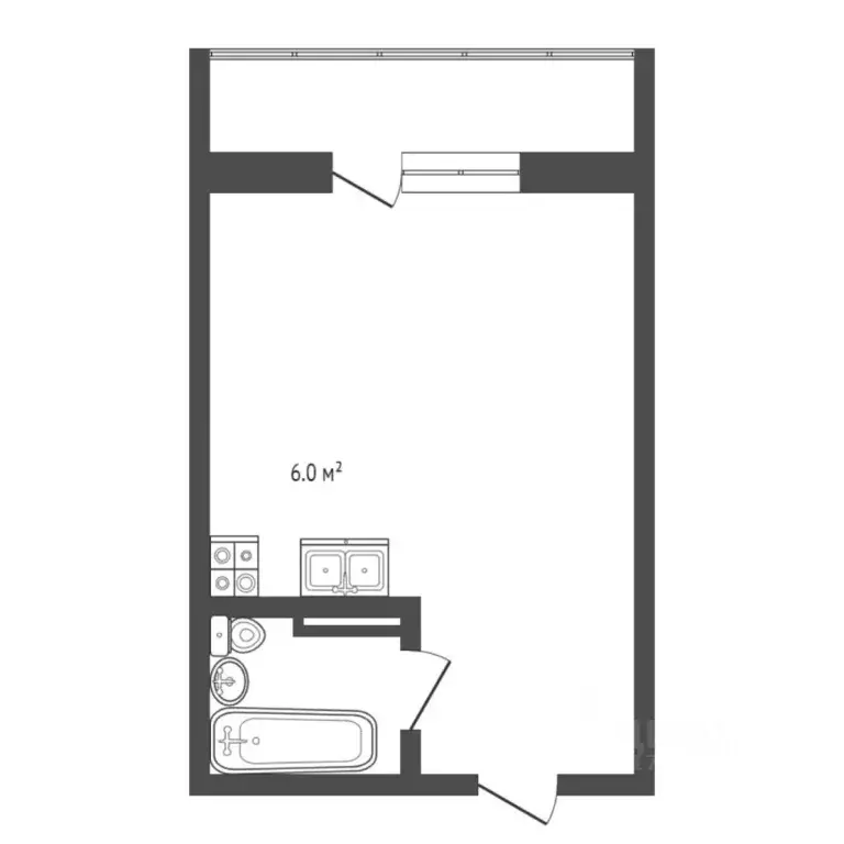 Студия Тюменская область, Тюмень ул. Новоселов, 113 (17.9 м) - Фото 2