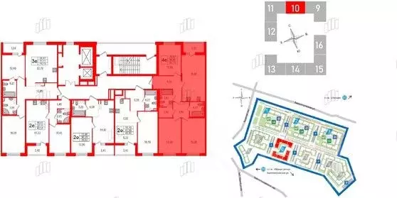 3-к кв. Санкт-Петербург Белоостровская ул., 10к2 (86.6 м) - Фото 1