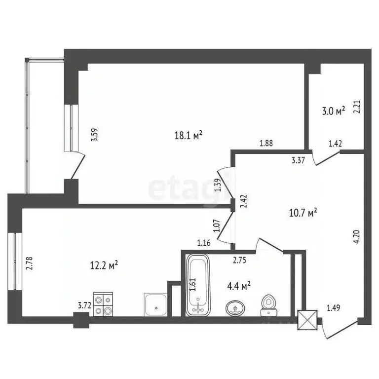 2-к кв. Саха (Якутия), Якутск ул. Кутузова, 2 (82.0 м) - Фото 2