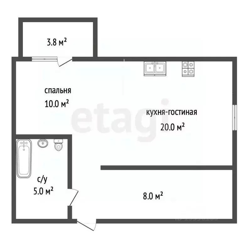 1-к кв. Самарская область, Самара просп. Карла Маркса, 196 (43.3 м) - Фото 2