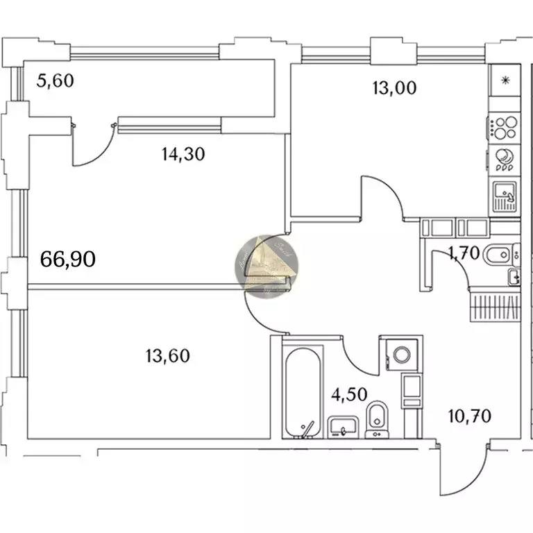 2-комнатная квартира: Санкт-Петербург, Планерная улица, 99 (66.9 м) - Фото 1
