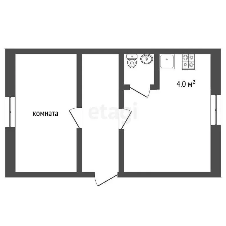 1-комнатная квартира: Свердловская область, Пышминский муниципальный ... - Фото 1