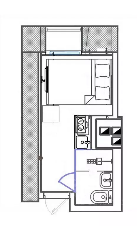 Студия Санкт-Петербург Бумажная ул., 22к2 (10.0 м) - Фото 1