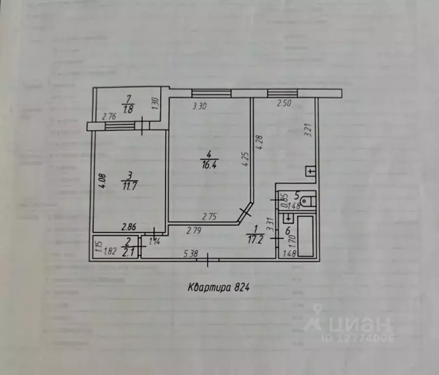 2-к кв. Татарстан, Набережные Челны Цветочный бул., 1 (51.2 м) - Фото 1