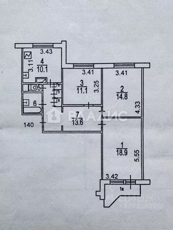 3-к кв. Москва ул. 800-летия Москвы, 32 (74.2 м) - Фото 2