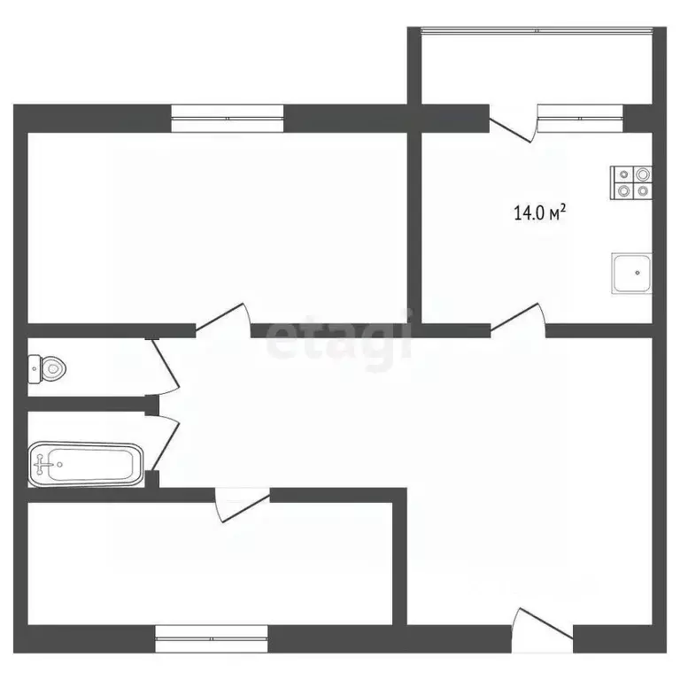 2-к кв. Тамбовская область, Тамбов Советская ул., 163А (65.7 м) - Фото 2