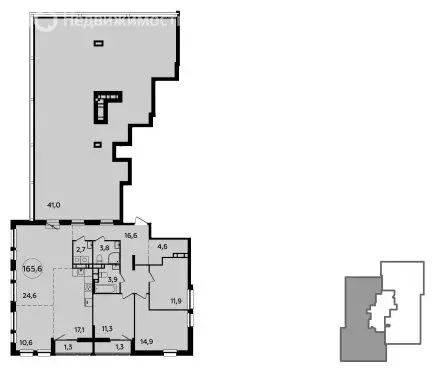 4-комнатная квартира: москва, бартеневская улица, 16 (165.6 м) - Фото 0