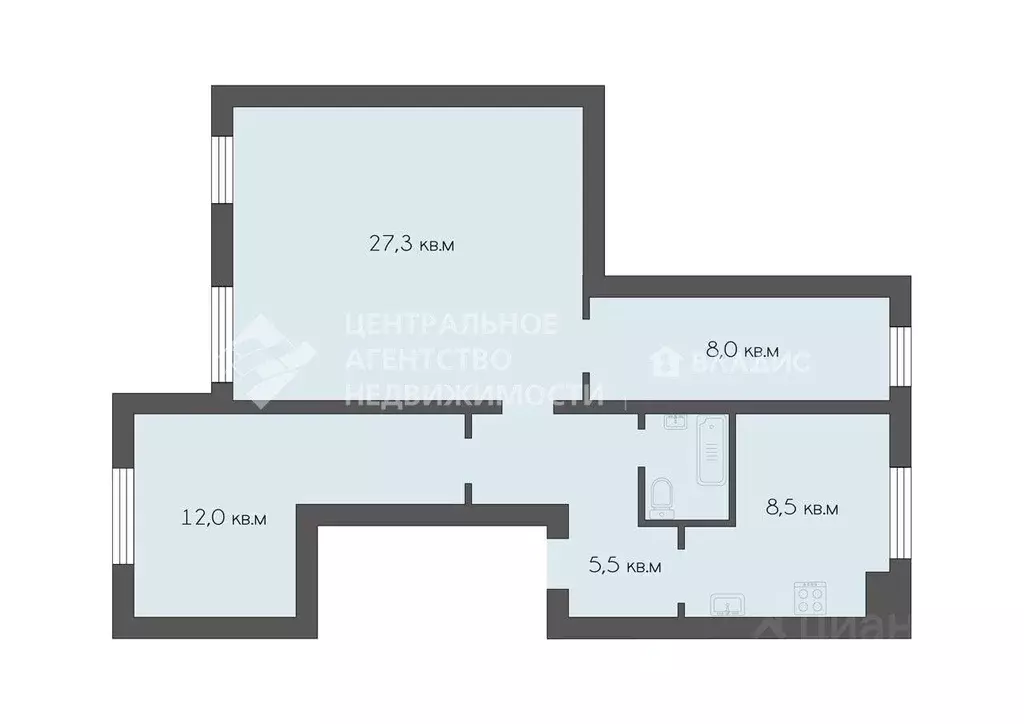 3-к кв. Рязанская область, Рязань ул. Павлова, 15 (65.4 м) - Фото 2