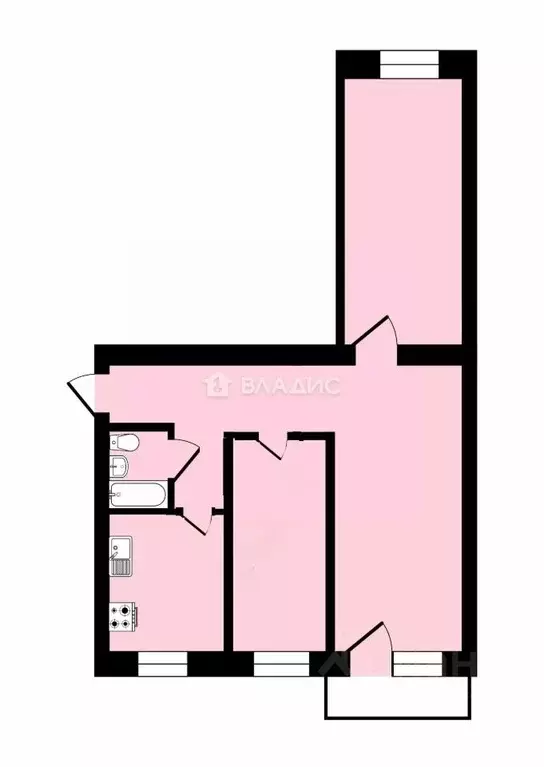 3-к кв. Владимирская область, Собинка ул. Чайковского, 5 (58.2 м) - Фото 2