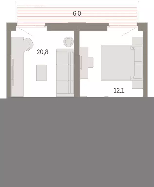 1-комнатная квартира: Тюмень, улица Республики, 205к3 (48.88 м) - Фото 1