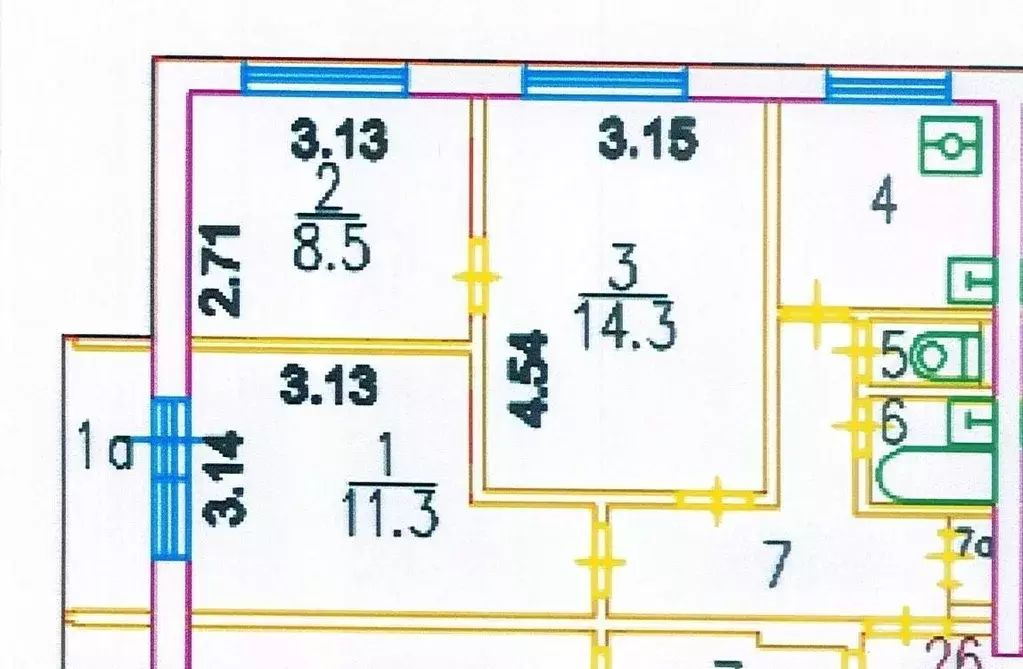 3-к кв. Москва Клинская ул., 15 (50.4 м) - Фото 1