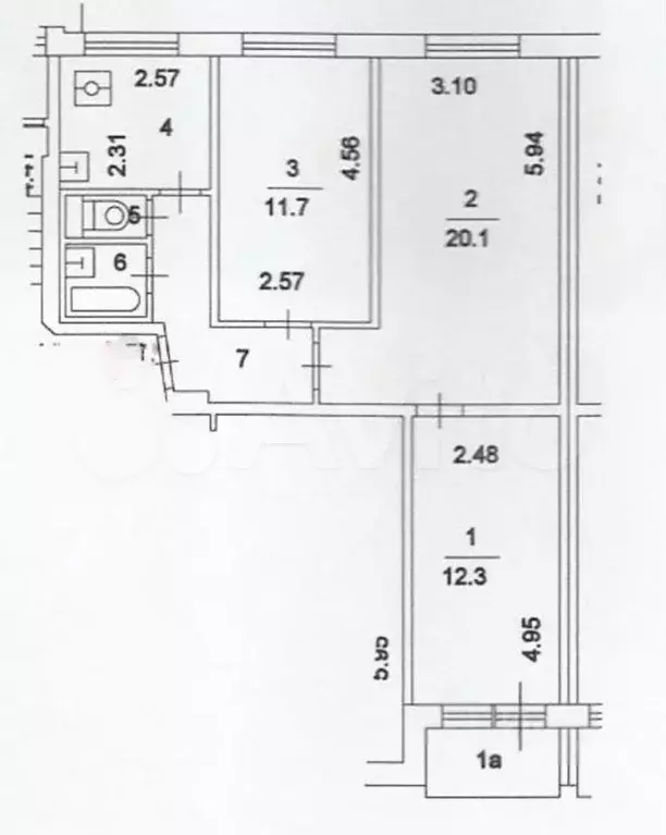 3-к. квартира, 60 м, 1/9 эт. - Фото 0