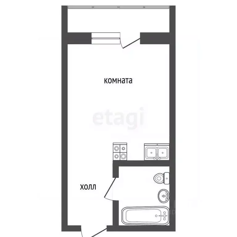 Студия Ростовская область, Ростов-на-Дону Привокзальная ул., 3/1 (34.0 ... - Фото 2