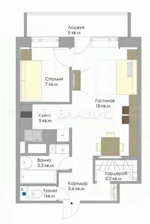 2-к кв. Москва Нижегородская ул., 80К3 (40.4 м) - Фото 2